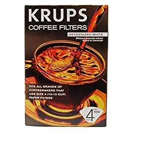 KRUPS 983 Natural White Paper Coffee Filters, 100-Count