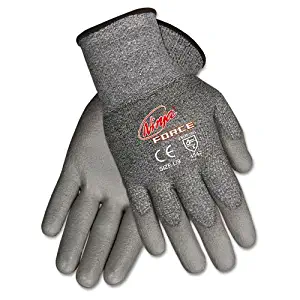 Memphis Ninja Force Polyurethane Coated Gloves, Medium, Gray - Includes one pair of gloves.
