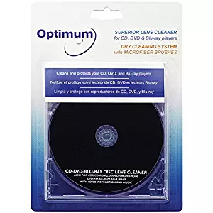 Optimum Superior Lens Cleaner (OPTCDDVDLC) For CD, DVD and Blu-ray Players with Microfiber Brush Cleaning System