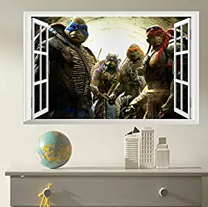 Cartoon Teenage Mutant Ninja Turtles Wall Stickers for Kids Room Baby Wall Decals Home Decoration Art Boys Wall Paper Posters
