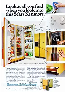 1980 Sears Kenmore Refrigerator Vintage Retro Magazine Advertising Vintage Ads