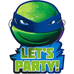 Teenage Mutant Ninja Turtles Invitations | Pack of 8 | Party Supply