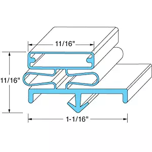 Hobart/Koch 249555-1 Magnetic Door Gaskets 3-Sided for Freezers/Coolers/Refrigerators 36" x 76-3/4"