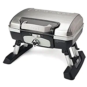 Cuisinart CGG-180TS Petit Gourmet Portable Tabletop Gas Grill, Stainless Steel (Renewed)