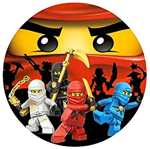 Ninjago Round Lego Ninja Edible Image Photo Cake Frosting Icing Topper Sheet Personalized Custom Customized Birthday Party - 8" Round - 74594