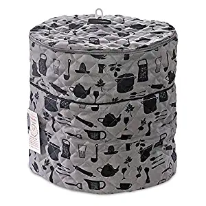 Pressure Cooker Cover - Custom Made Accessories - Fits 6.5 QT and 8 Qt. For Use With Ninja Foodi (Gray and Black - 6.5Qt. and 8 Qt)