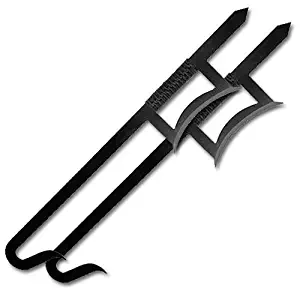 2-piece Chinese Hook Sword Set Black