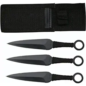 Whetstone Cutlery Set of 3 Ninja Stealth Throwing Knives with Nylon Case