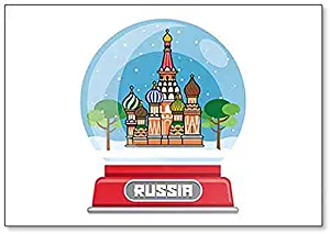 Russian Snow Globe. Travel classic fridge magnet