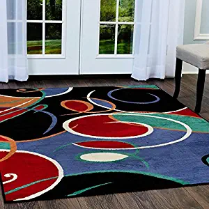 Home Dynamix HD613-465 Loire Contemporary Area Rug 3x5 Black/Blue