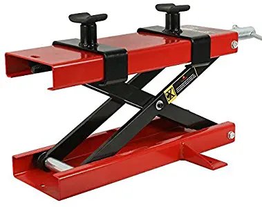 ZENY 1100 LB Motorcycle Center Scissor Lift Jack Hoist Stand Bikes ATVs Scooter Crank Stand