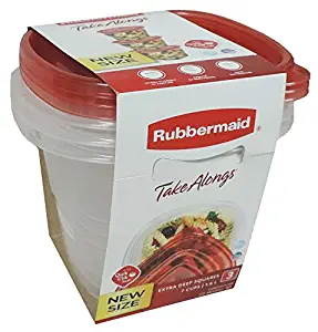 Rubbermaid Take Alongs Square 7-Cup Food Storage Container (Pack of 3)