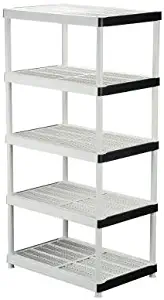 36 in. W x 72 in. H x 24 in. D 5-Shelf Plastic Ventilated Storage Shelving Unit