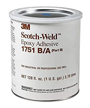 3M Scotch-Weld 1751 Part B/A Epoxy Adhesive, 1 Gallon Kit, Gray