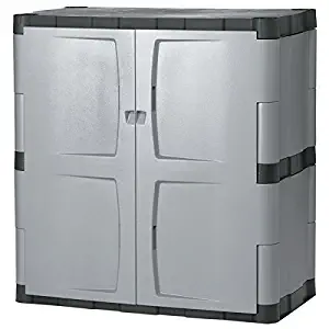 Rubbermaid Commercial Grey/Black Double-door Storage Cabinet