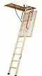 FAKRO LWT 66892 Wooden Thermo Attic Ladder with 12.5 R-Value for 25-Inch x 47-Inch Rough Openings