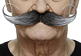 Mustaches Fake Mustache, Self Adhesive, Novelty, Capt' HookFalse Facial Hair, Costume Accessory for Adults