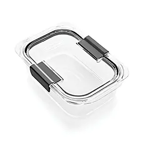 Rubbermaid Brilliance Food Storage Container, Medium, 3.2 Cup, Clear, 2-Pack