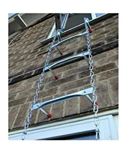 Saf-Escape - 2 Story 15 foot Portable Fire Escape Ladder 10" Thick Wall - Tangle Free Steel Chain - model # 1015