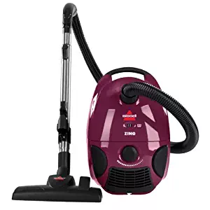 Bissell Zing Bagged Canister Vacuum, Maroon, 4122 - Corded (Renewed)