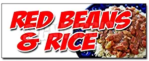 24" RED Beans and Rice Decal Sticker Louisiana Cajun New Orleans Homemade