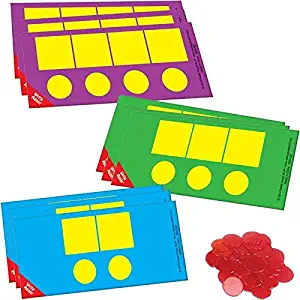 Really Good Stuff EZread Sound Box Mats and Chips – Research-Based Resource – with 18 Dry Erase Mats and 60 Chips for up to 6 Students at a Time – Teach Students to Map Sound Patterns