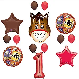 Mayflower Products Wild West Cowboy Western 1st Birthday Party Supplies and Balloon Decorations