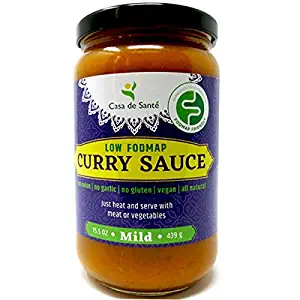 Low FODMAP Indian Curry Sauce, No Onion No Garlic, Jain, Gluten & Lactose-free, Low Sodium & Fat, Low Carb, Whole30, Paleo, Keto, Gut Friendly, Mild, Easy Vegan Dinner - Casa de Sante