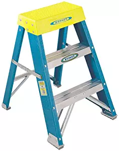Werner 6002 6000 Step Ladder, 250 Lb, 3 in, 3-1/8 in Front X 1-3/4 in Rear 2-Foot