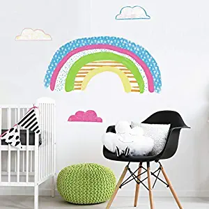 RoomMates Pattern Rainbow Peel And Stick Giant Wall Decals