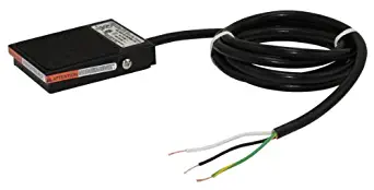 Linemaster T-91-SC36 Treadlite II Foot Switch, Electrical, Single Pedal, Momentary, SPDT Wired N.O., No Guard, Black, 6 ft. Cord