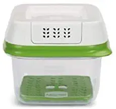 Rubbermaid FreshWorks Produce Saver Food Storage Container, Small, 2.5 Cup, 1920480, Green, 3 Pack