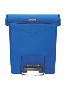 ESSN Rubbermaid 1883590 Slim Jim Resin Step-On Container Front Step Style 4 gal Blue