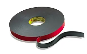 3M VHB 5925 Acrylic Foam Adhesive Tape, 300 Degree F Performance Temperature, 25.0 mil Thick, 72 yds Length x 1" Width, Black