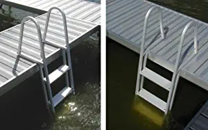 4 Step Fixed Aluminum Pontoon Dock Swimming Pool Ladder
