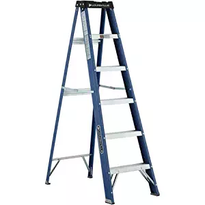 Louisville Ladder W-3215-06 6 ft. Fiberglass Ladder, Type II, 225 Lbs Load Capacity