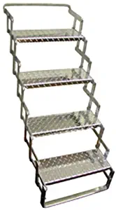 C. R. Brophy AS04 Aluminum Scissor Steps - 4 Step, 31" - 39" Extended Vertical Height