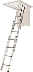 WERNER LADDER AA1510 AA1510B Ladder Aluminum Attic, 250 lb.