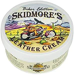 Skidmore's Biker Edition Leather Cream | All Natural Non Toxic Formula is a Cleaner and Conditioner, Protects Your Motorcycle Leather | Made in USA