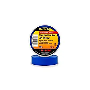 3M 35 Scotch Vinyl Electrical Color Coding Tape Blue 1/2 in x 20 ft - 10 pack