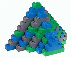 Strictly Briks Classic Big Briks Building Brick Set 100% Compatible with All Major Brands | 2 Large Block Sizes for Ages 3+ | Premium Building Bricks in Blue, Green, and Gray | 108 Pieces