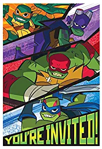 Rise of the TMNT Postcard Invitation Teenage Mutant Ninja Turtles Party Supplies