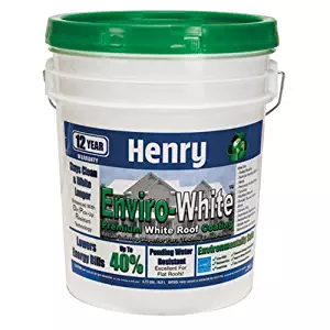 Henry Company HE687406 Enviro Premium White Roof Coating, 5 Gal, White