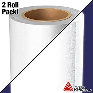 Avery White Silver Reflective Industrial Grade Craft Vinyl Roll (2 Roll Pack)