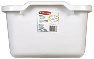 Rubbermaid - FG2970ARWHT (White Dishpan), (15 Inches) (15.6 Quart Capacity Width 1.45 Pounds), (2-Pack)