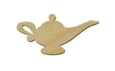 Genie Lamp Shape Unfinished Wood Cutouts DIY Crafts (8 Inch 1 Piece) CAND-728