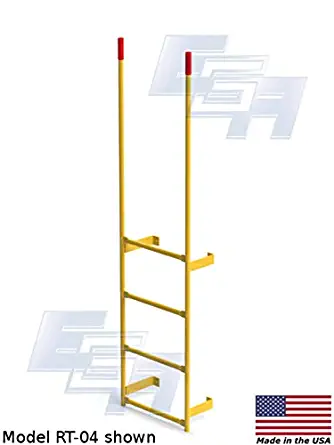 80 Inch Wall-Mount Walk-Through Steel Dock Ladder by EGA Products - American Made