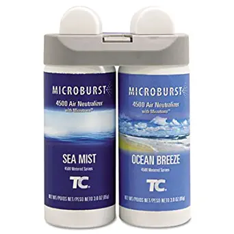 MICROBURST DUET REFILLS, SEA MIST/OCEAN BREEZE, 3 OZ, 4/CARTON