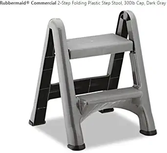 Rubbermaid Commercial Products Rcp 4209 Cyl C-Two-Step Folding Step Stool RCP 4209 CYL