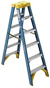 Werner T6006 250-Pound Duty Rating Fiberglass Twin Stepladder, 6-Foot by Werner